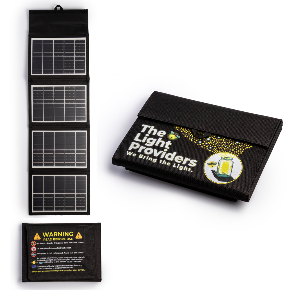 Dual Solar Panel multiple angles on white background