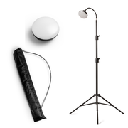 Wireless light and Flexible Tripod with carrying bag on a white background
