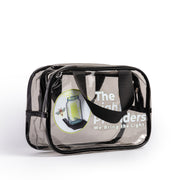 Clear Utility Travel Bag - empty with handle straps down