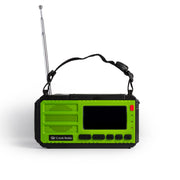 Survival Pro Emergency Radio - front view with antenna up