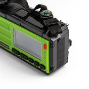 Survival Pro Emergency Radio - close up of side view for charging connectors