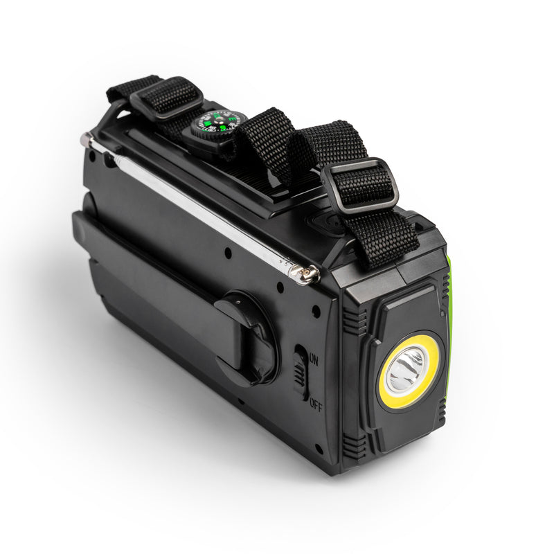 Survival Pro Emergency Radio - close up of back view