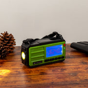 Survival Pro Emergency Radio - in use on a table