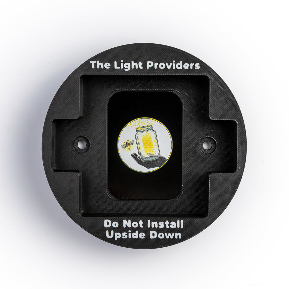 Black mount back view on white background