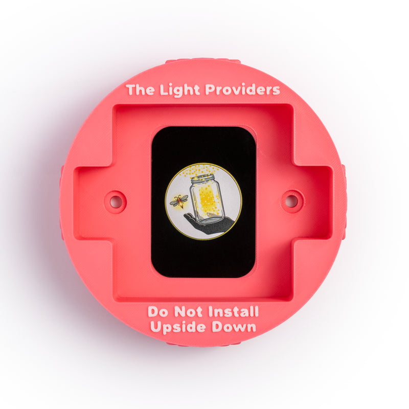 Pink flower wall mount back view