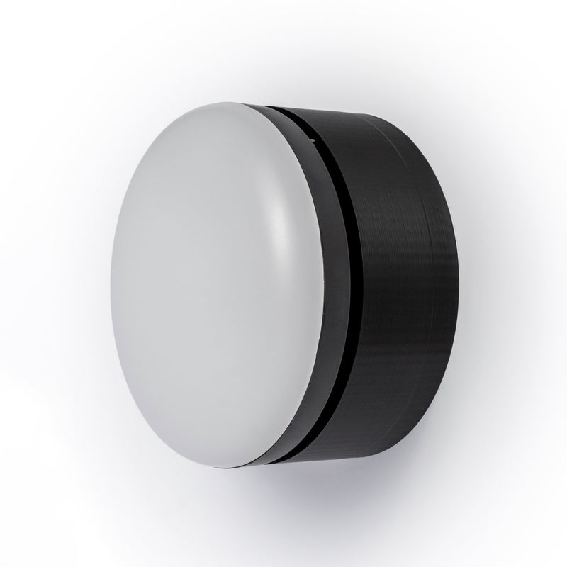 Black mount in use with a wireless light