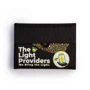 Dual Solar Panel front view with The Light Providers logo