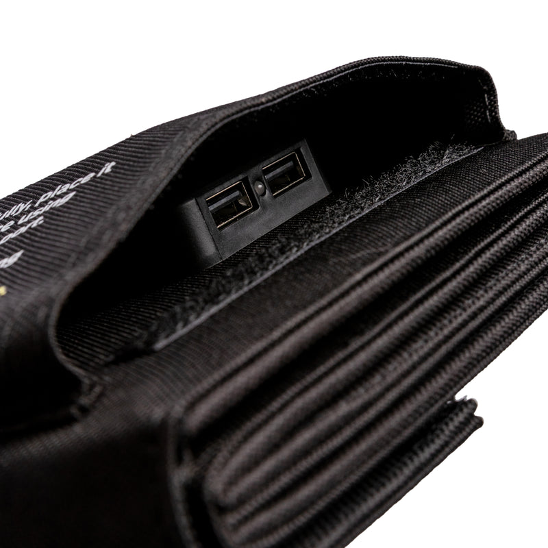 Dual Solar Panel side view with USB ports