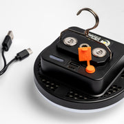 LED wireless light back & side view with panel connector cables