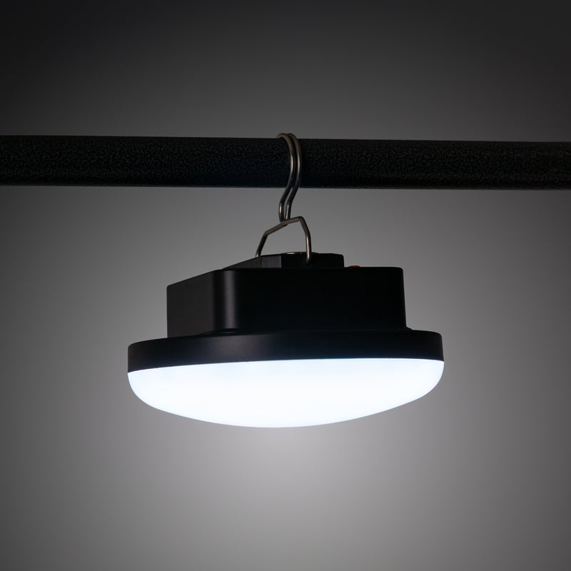 LED wireless light being hung in use view