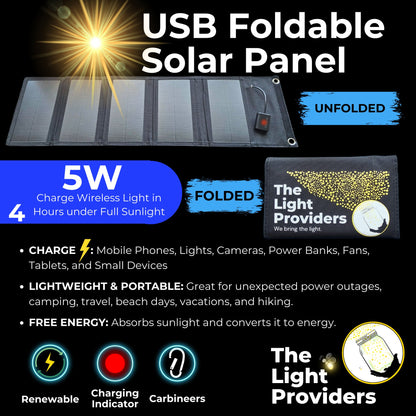 Portable Solar Panel | Foldable | Charger - The Light Providers