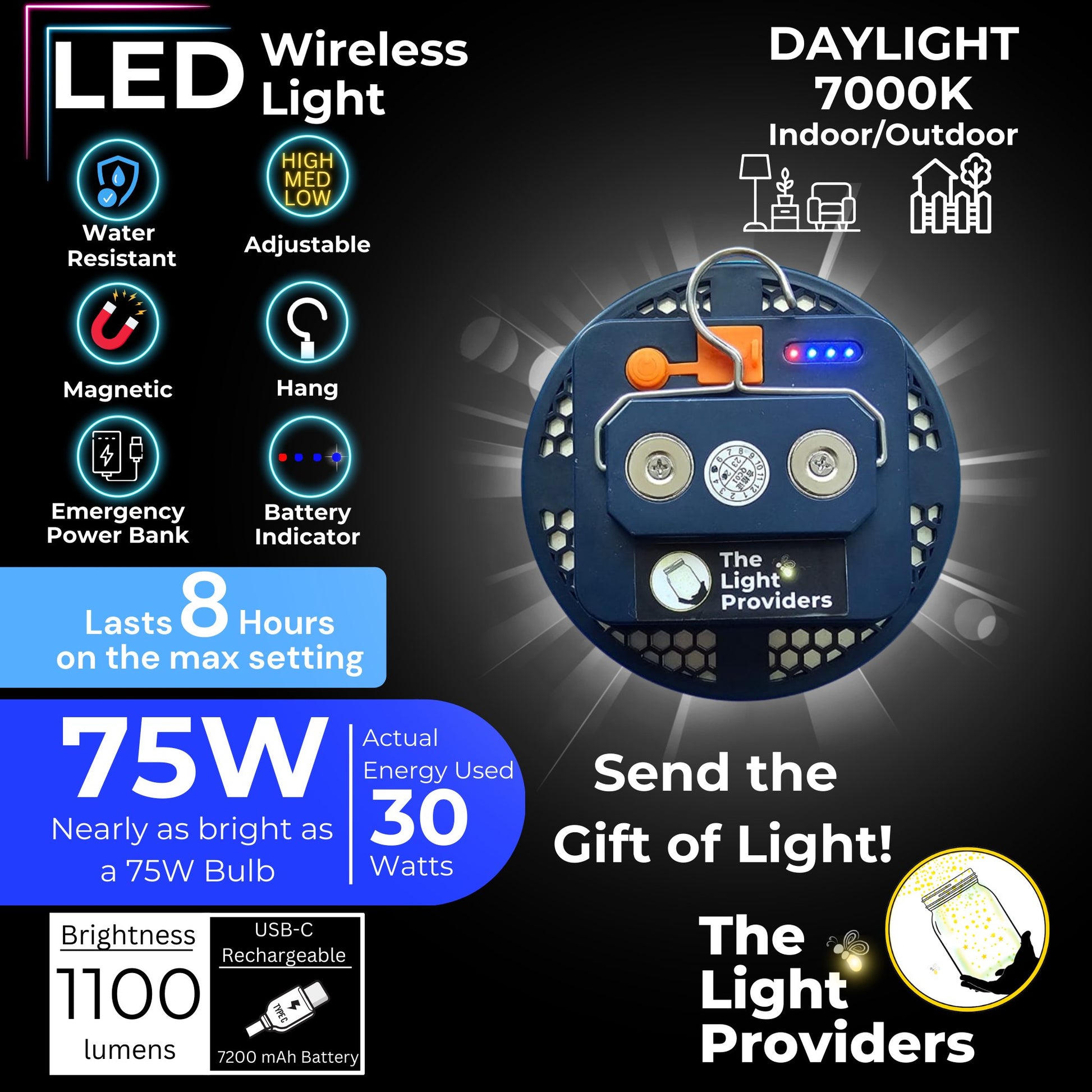 Wireless Light & Portable Solar Panel Bundle - The Light Providers